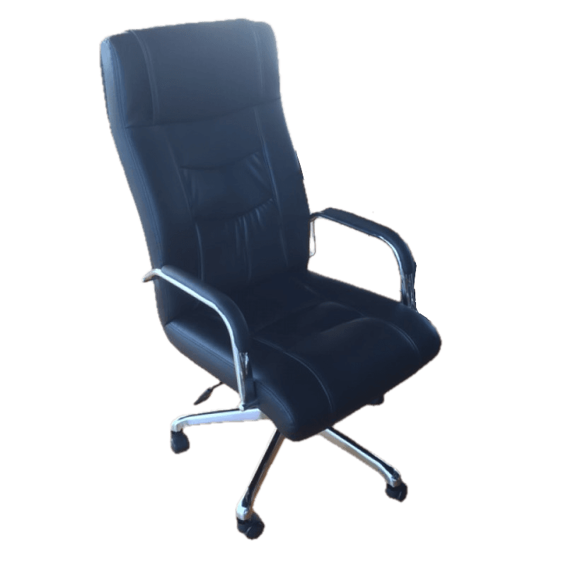 High type leather chair with chromium leg RO...