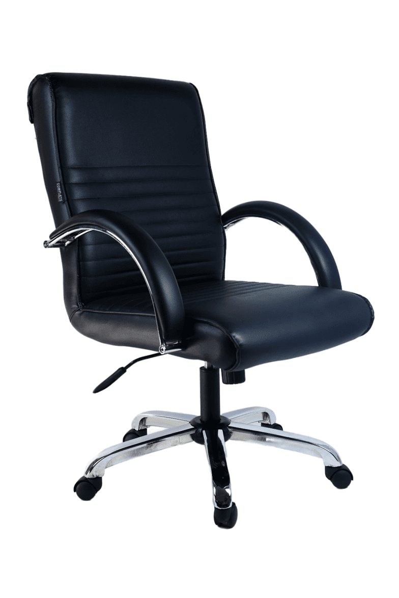 เก้าอี้หนัง ขาโครเมี่ยม  ROCKY CCP-102M