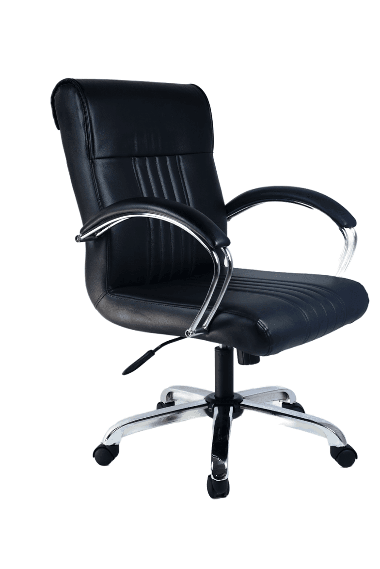 เก้าอี้หนัง ขาโครเมี่ยม ROCKY CCP-104M