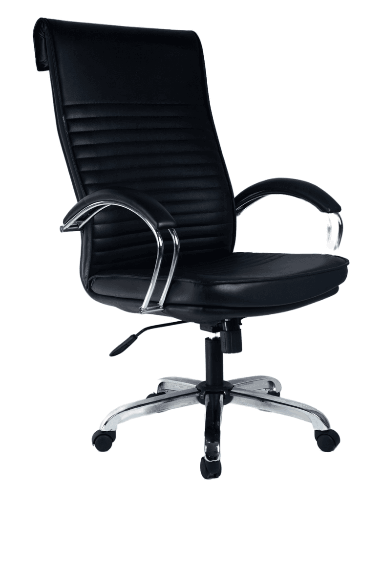 เก้าอี้หนัง พนักพิงสูง ขาโครเมี่ยม ROCKY CCP...