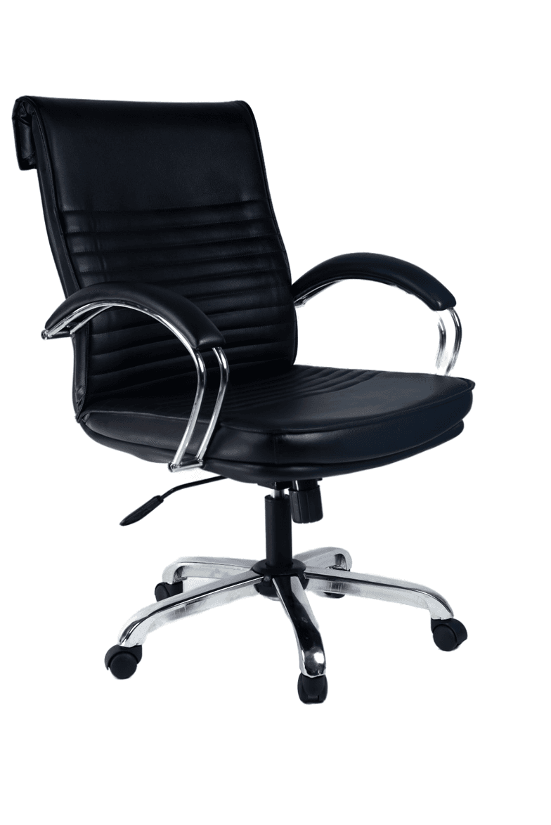 เก้าอี้หนัง ขาโครเมี่ยม  ROCKY CCP-116