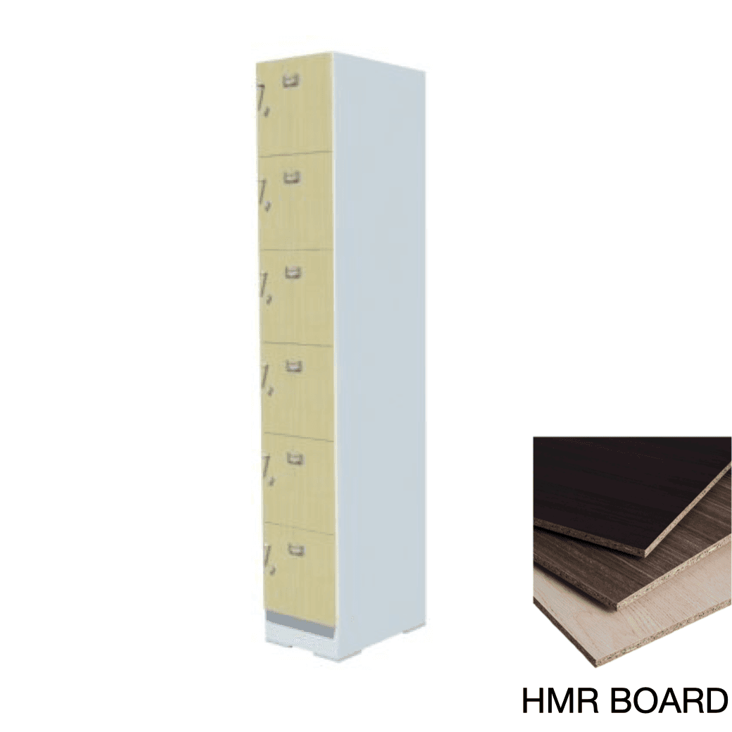 ตู้ล็อคเกอร์ไม้กันชื้น 6ช่อง