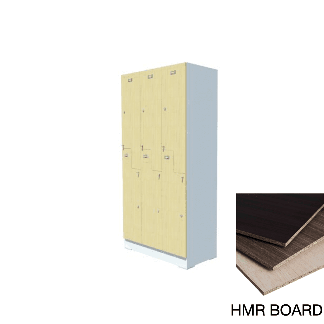 Z-Shaped 6 Doors Storage HMR Wood Locker ROC...