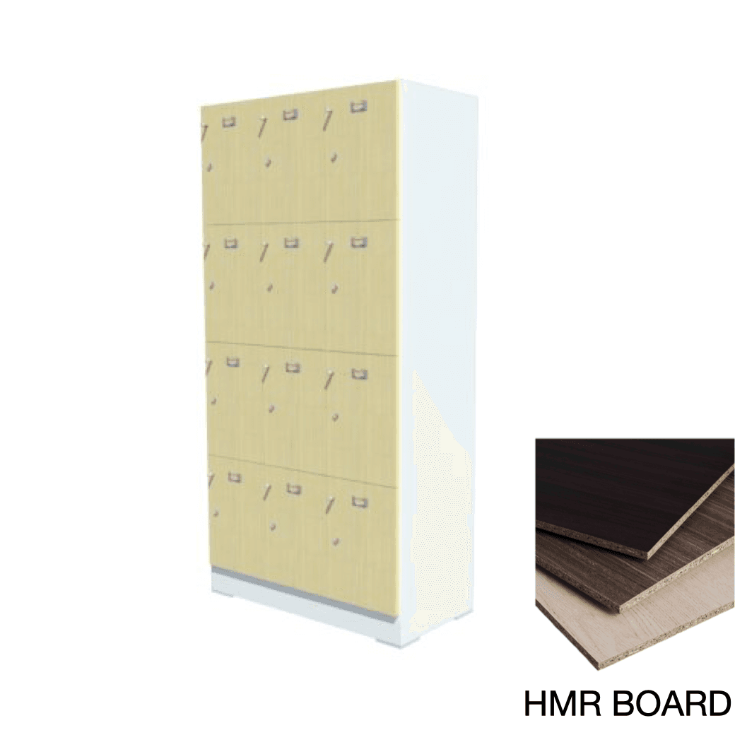 ตู้ล็อคเกอร์ไม้กันชื้น 12ช่อง ROCKY HMR-34A