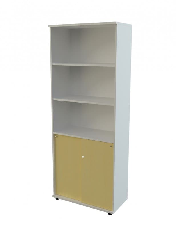 ตู้เก็บเอกสารไม้ 5ชั้น พร้อมบานเลื่อนด้านล่า...