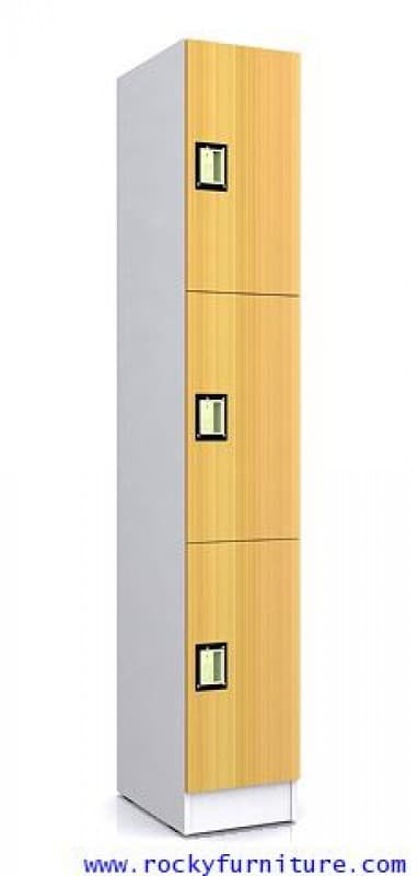 ตู้ล็อคเกอร์ไม้ 3 ช่อง ROCKY WLK-13A