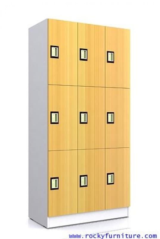 ตู้ล็อคเกอร์ไม้ 9 ช่อง