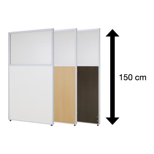 พาทิชั่นรุ่น 2 ครึ่งกระจกใส ขนาดความสูง 150 ...