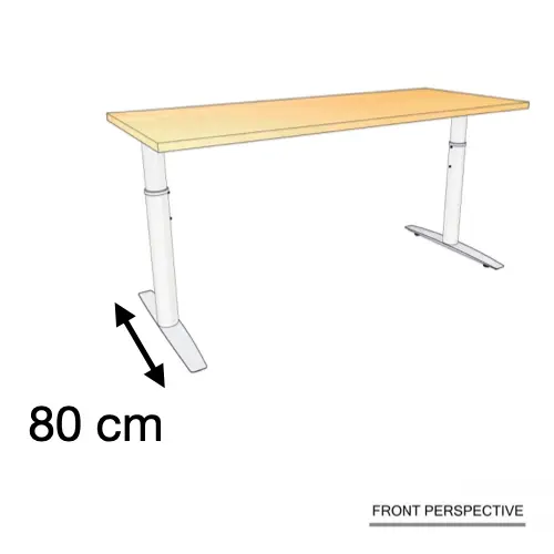 โต๊ะทำงาน IVY ลึก 80 cm. ROCKY S-IV8000