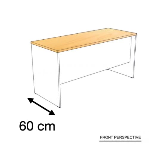 MELA series office desk, 60 cm depth with wo...