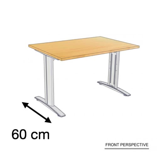 โต๊ะทำงาน Master ลึก 60 cm. เสริมคาน ROCKY S...