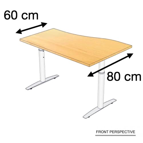 โต๊ะทำงาน IVY เว้าด้านขวา ROCKY W-IVL860